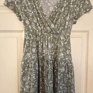 Derek Heart Mint and White Floral Dress